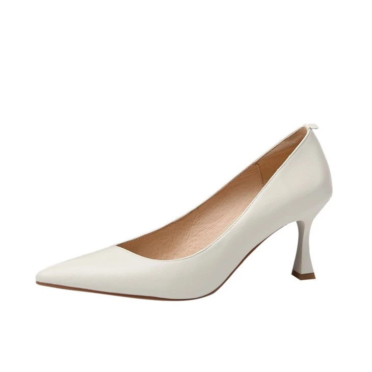 Korean Style Low-cut Pointed Toe Elegant Heels suppliers